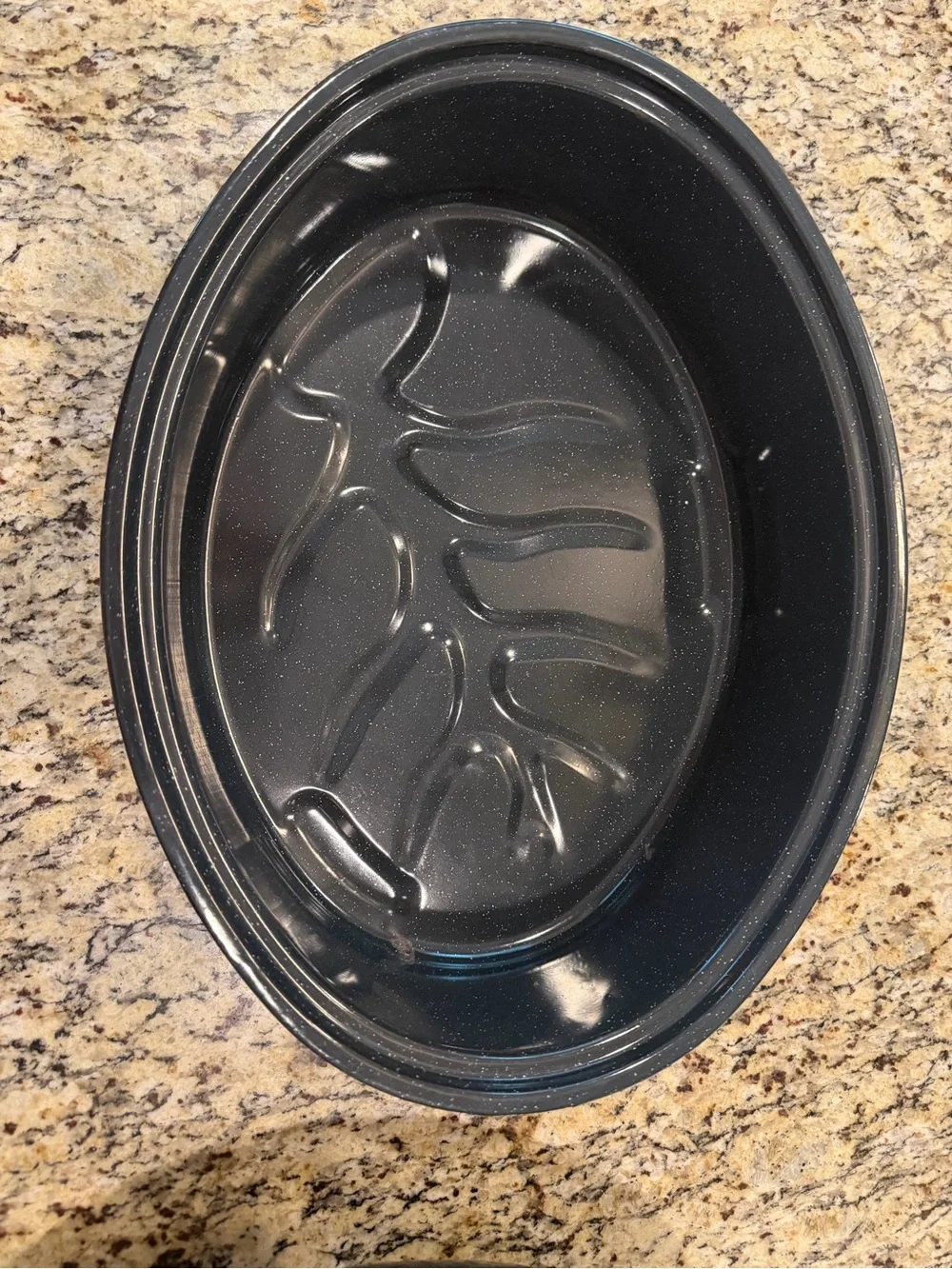 Black turkey Roasting Pan with Lid - Home Kitchen